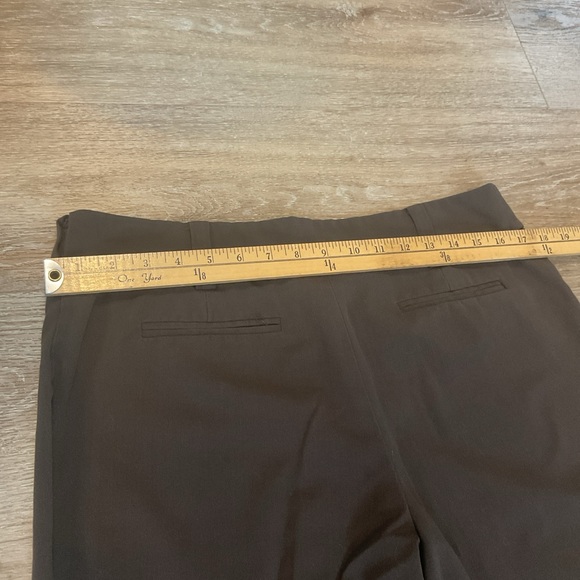 AB Studio - Townsend - Flat Front Wide Leg Dress Pants - Brown - Ladies Size 8 - Picture 7 of 13